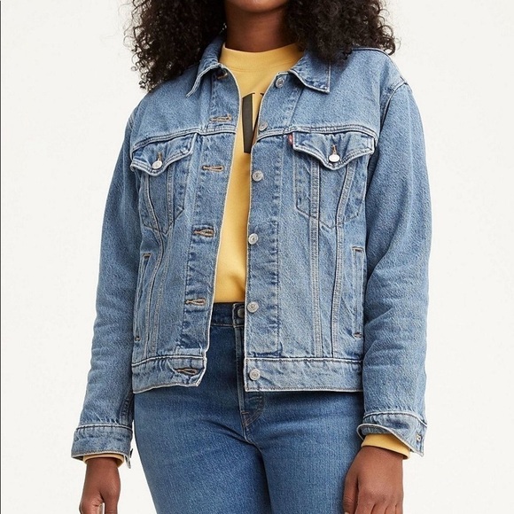 Levi’s Ex-BF Trucker Jacket Custom S - Picture 10 of 11